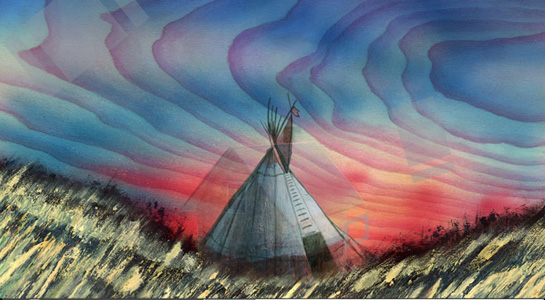 Les tipis sont à la base du système circulaire piikani-pied-noir.